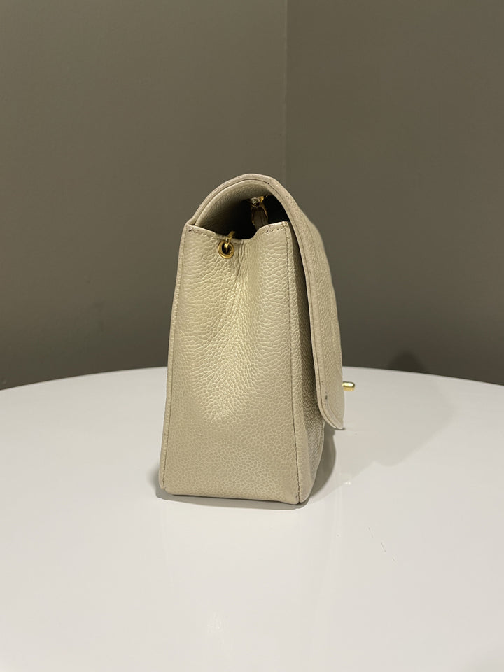 Chanel Vintage Quilted Diana Flap Bag Light Beige