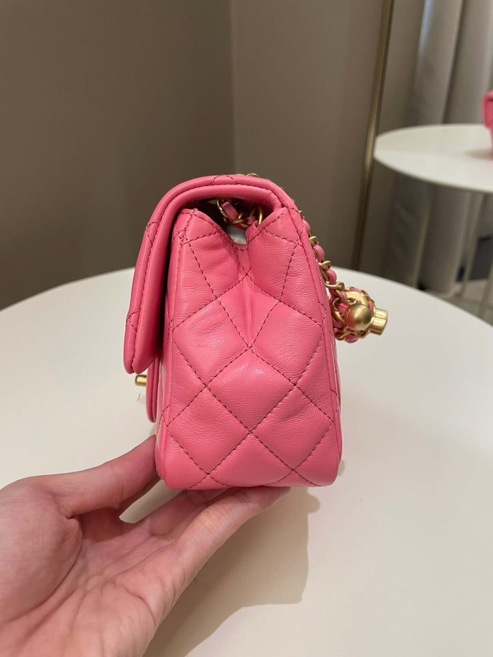 Chanel Pearl Crush Mini Square Pink Lambskin