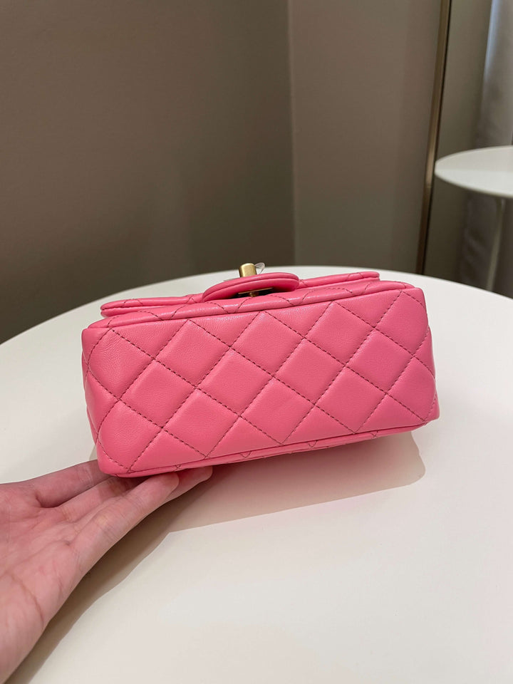 Chanel Pearl Crush Mini Square Pink Lambskin