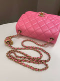 Chanel Pearl Crush Mini Square Pink Lambskin