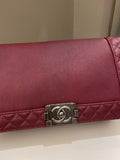 Chanel Boy Reverso Burgundy Calfskin