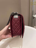 Chanel Boy Reverso Burgundy Calfskin
