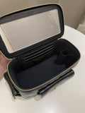 Chanel Polly Pocket Multi Pocket Vanity Case Bag Black Glazed Lambskin