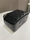 Chanel Quilted Coco Mini Vanity Rectangular Black Patent
