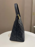 Chanel Vintage Medallion Tote Navy Caviar