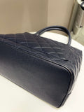 Chanel Vintage Medallion Tote Navy Caviar