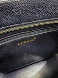 Chanel Vintage Medallion Tote Navy Caviar
