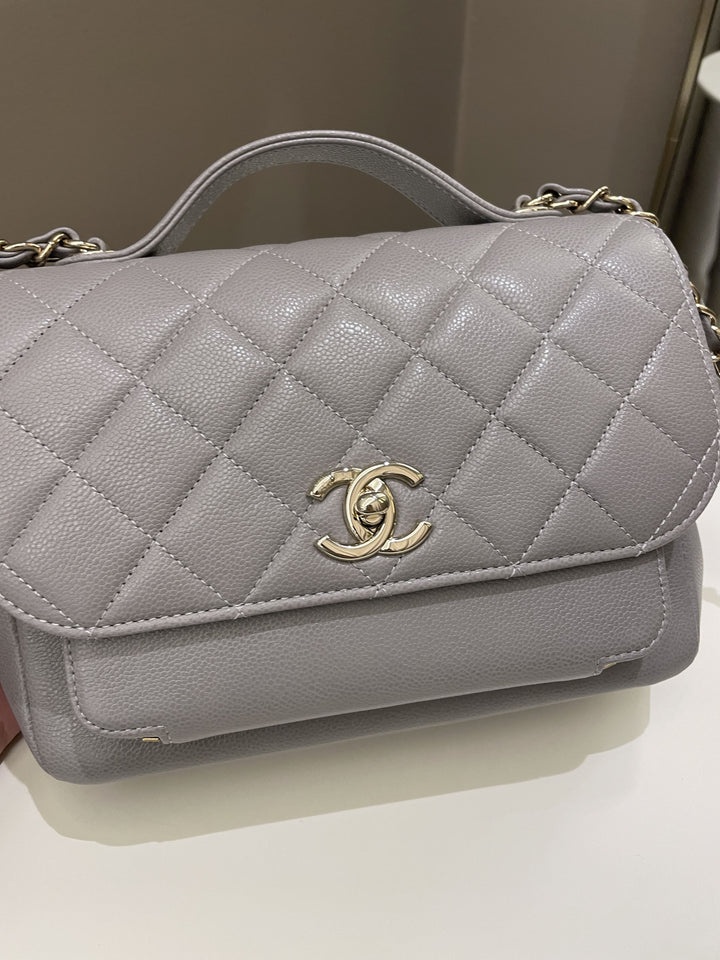 Chanel Business Affinity Flap Grey Caviar