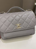 Chanel Business Affinity Flap Grey Caviar