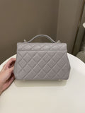 Chanel Business Affinity Flap Grey Caviar