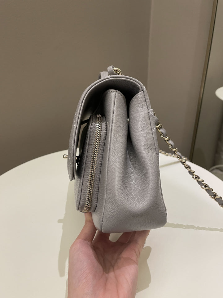 Chanel Business Affinity Flap Grey Caviar