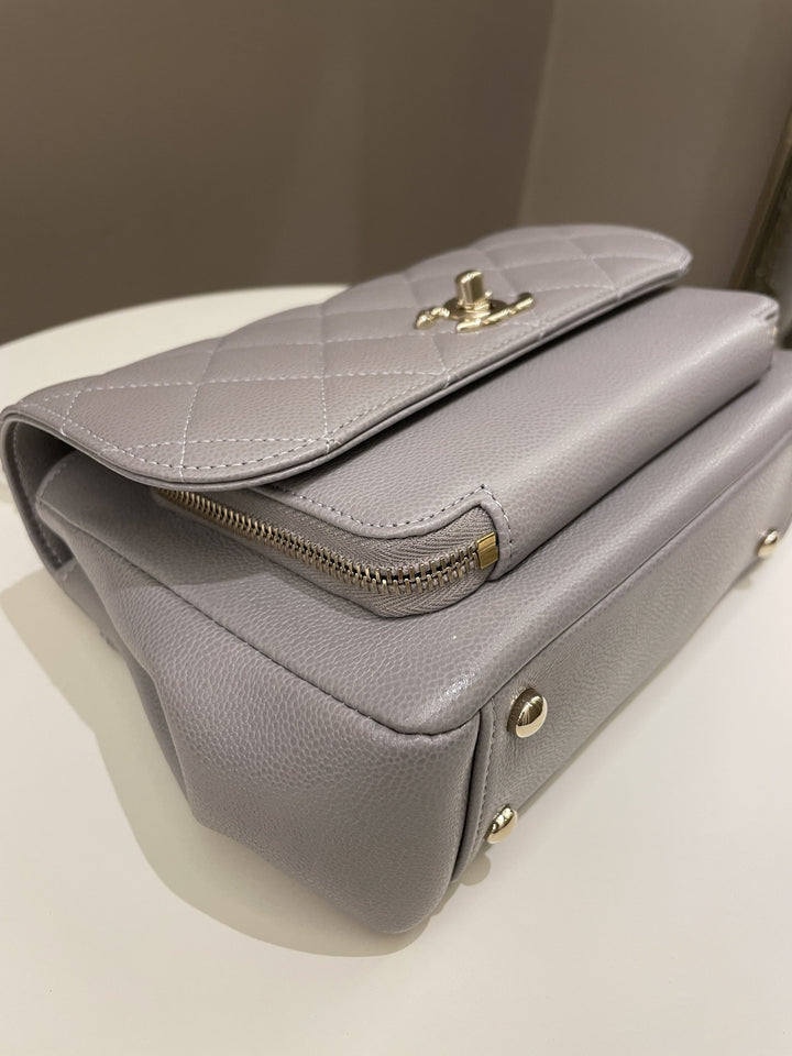 Chanel Business Affinity Flap Grey Caviar