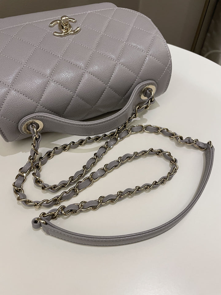 Chanel Business Affinity Flap Grey Caviar