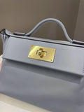 Hermes 24/24 Mini Bleu Lin Evercolor