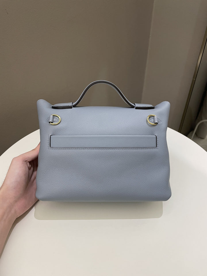 Hermes 24/24 Mini Bleu Lin Evercolor