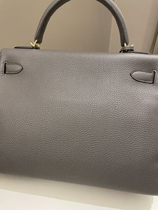 Hermes Kelly Retourne 32 Gris Etain Togo