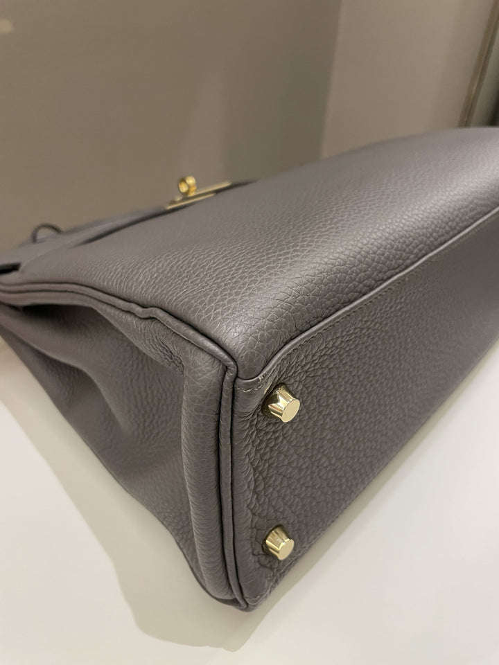 Hermes Kelly Retourne 32 Gris Etain Togo