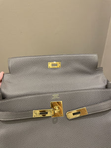 Hermes Kelly Retourne 32 Gris Etain Togo