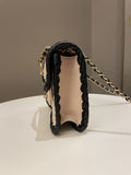 Chanel Whipstitch My Own Mini Frame Bag Beige/ Black Lambskin
