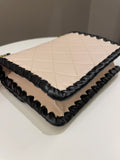 Chanel Whipstitch My Own Mini Frame Bag Beige/ Black Lambskin