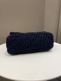 Chanel 19 Flap Bag Black / Blue Tweed Sequin