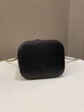 Chanel Cc Quilted Drawstring Bucket Black Caviar / Lambskin