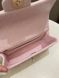 Chanel Quilted Top Handle Mini Rectangular Pale Pink Lambskin