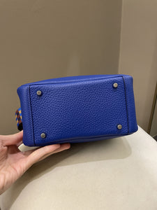 Hermes Mini Lindy Blue Royal Clemence