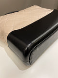 Chanel Quilted Gabrielle Hobo Beige / Black Aged Calfskin