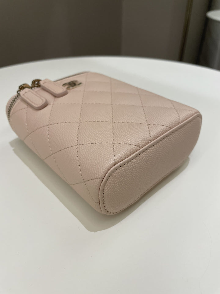 Chanel 21C Quilted Vanity Vertical Beige Caviar