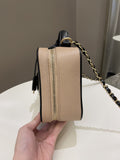 Chanel Filigree Vanity Case Dark Beige Caviar