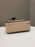 Chanel Filigree Vanity Case Dark Beige Caviar