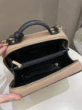 Chanel Filigree Vanity Case Dark Beige Caviar
