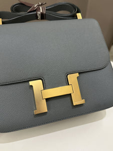 Hermes Constance 24 Vert Amande Epsom