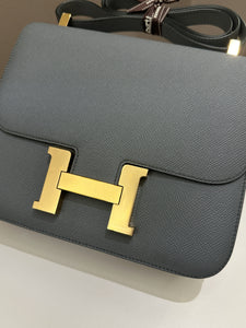 Hermes Constance 24 Vert Amande Epsom