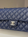 Chanel Classic Quilted Medium Double Flap Dark Navy Caviar