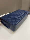 Chanel Classic Quilted Medium Double Flap Dark Navy Caviar