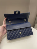 Chanel Classic Quilted Medium Double Flap Dark Navy Caviar