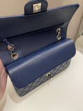Chanel Classic Quilted Medium Double Flap Dark Navy Caviar