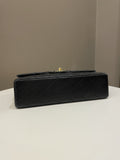 Chanel Vintage Classic Quilted Medium Double Flap Black Lambskin