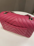 Chanel Classic Chevron Mini Rectangular Rose Fuchsia