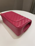 Chanel Classic Chevron Mini Rectangular Rose Fuchsia