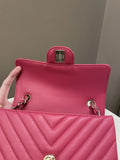 Chanel Classic Chevron Mini Rectangular Rose Fuchsia