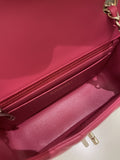 Chanel Classic Chevron Mini Rectangular Rose Fuchsia