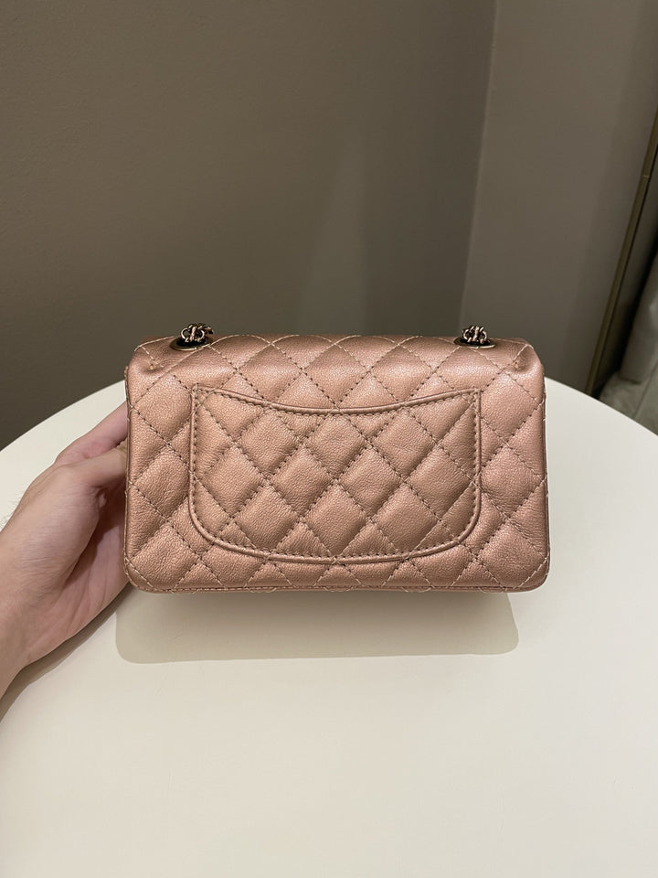 Chanel Classic 2.55 Quilted Mini Reissue Rose Gold Calfskin