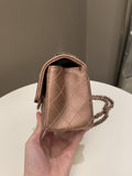 Chanel Classic 2.55 Quilted Mini Reissue Rose Gold Calfskin