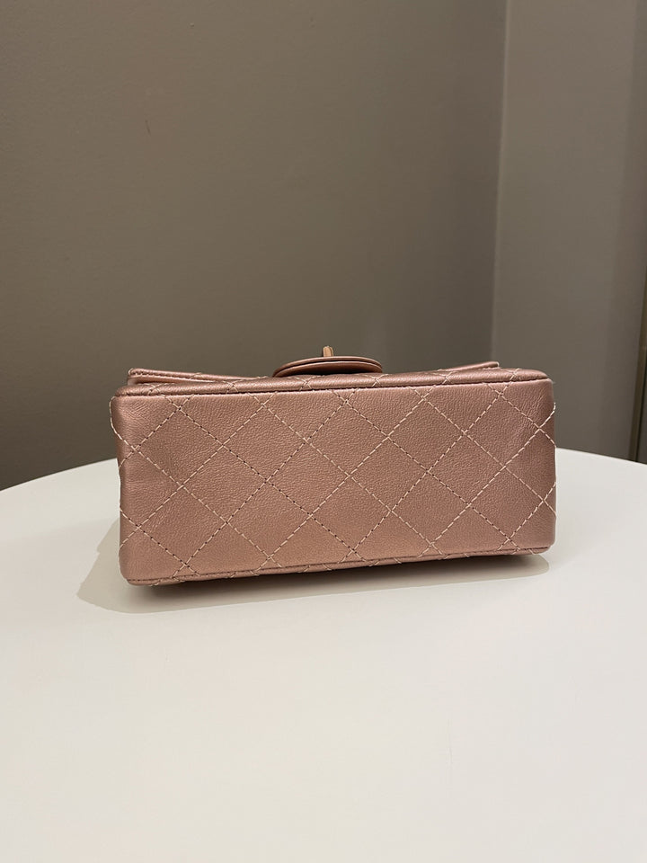 Chanel Classic 2.55 Quilted Mini Reissue Rose Gold Calfskin