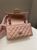 Chanel Classic 2.55 Quilted Mini Reissue Rose Gold Calfskin