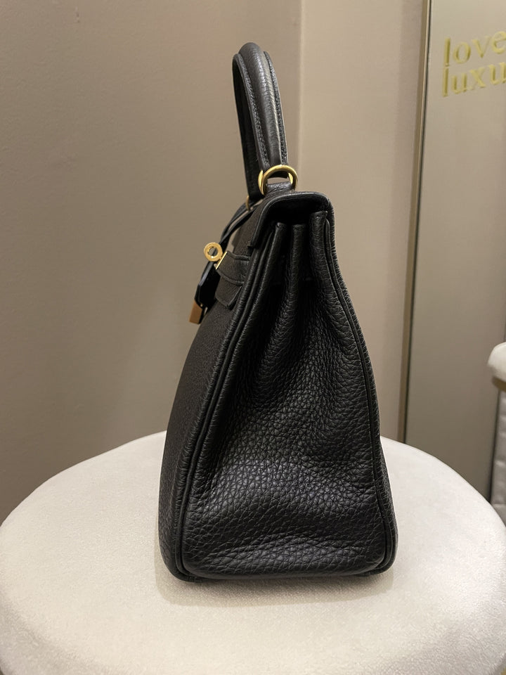 Hermes Kelly 25 Black Togo