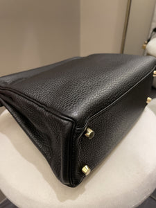 Hermes Kelly 25 Black Togo